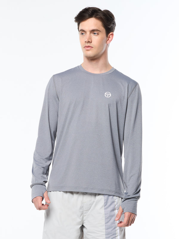 Sergio Tacchini Attivo Damarindo Long Sleeve Tee- Quiet Gray