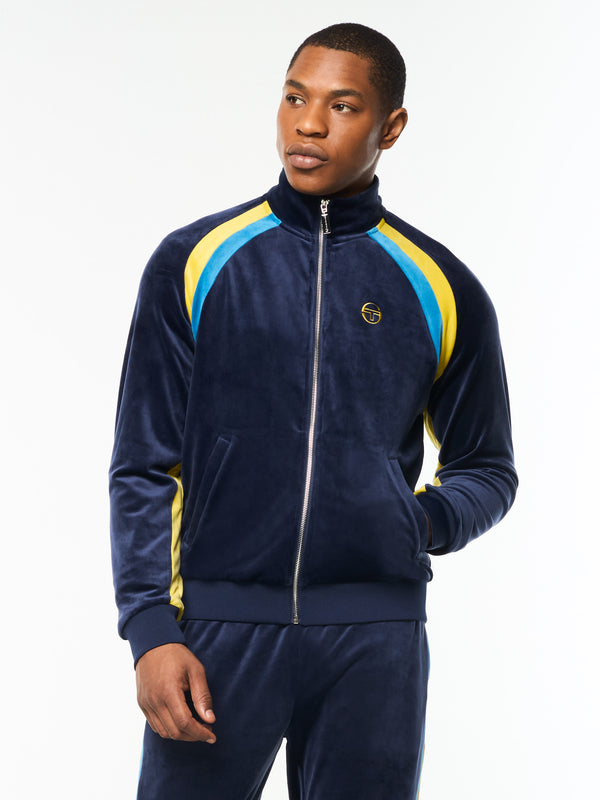 Sergio Tacchini Banda Velour Track Jacket- Maritime Blue