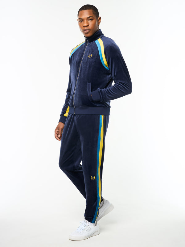 Sergio Tacchini Banda Velour Track Jacket- Maritime Blue