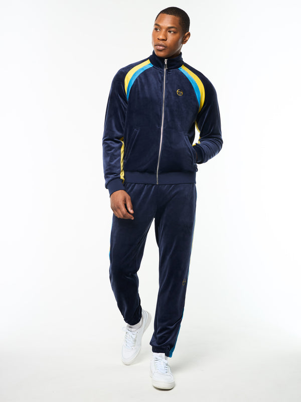 Sergio Tacchini Banda Velour Track Jacket- Maritime Blue