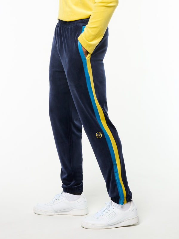 Sergio Tacchini Banda Velour Track Pant- Maritime Blue