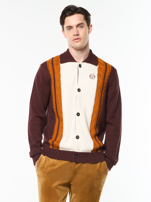 Sergio Tacchini Bruni Knit Cardigan- Bitter Chocolate