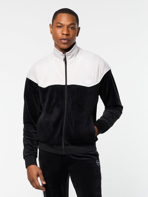 Sergio Tacchini Cielo Velour Track Jacket- Black Beauty
