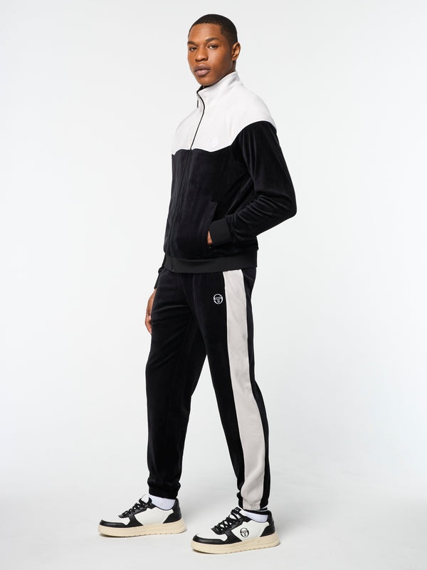 Sergio Tacchini Cielo Velour Track Jacket- Black Beauty