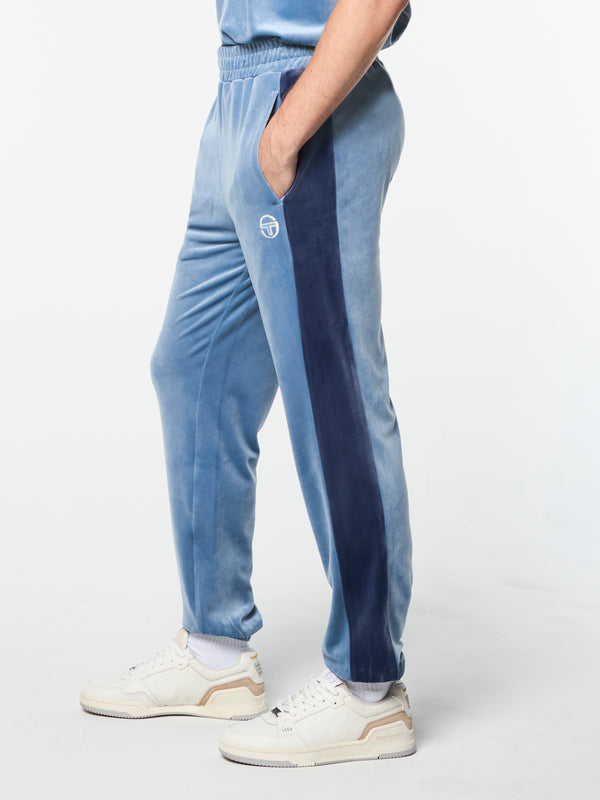Sergio Tacchini Cielo Velour Track Pant- Faded Denim