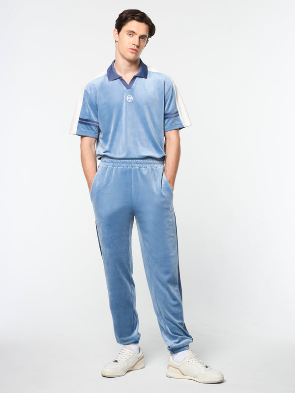 Sergio Tacchini Cielo Velour Track Pant- Faded Denim