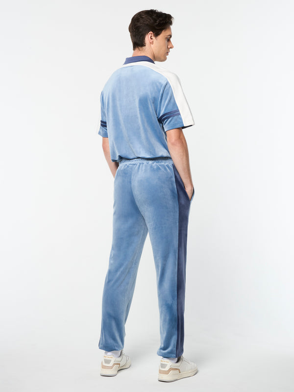 Sergio Tacchini Cielo Velour Track Pant- Faded Denim