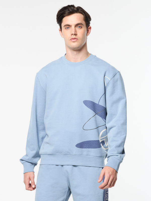 Sergio Tacchini Ciro Crewneck Sweatshirt- Faded Denim