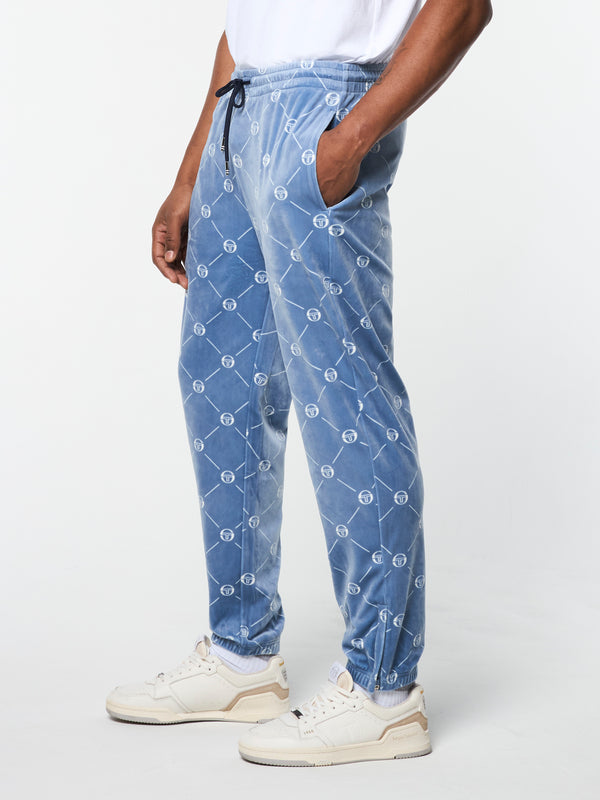 Sergio Tacchini Cosimo Velour Track Pant- Faded Denim