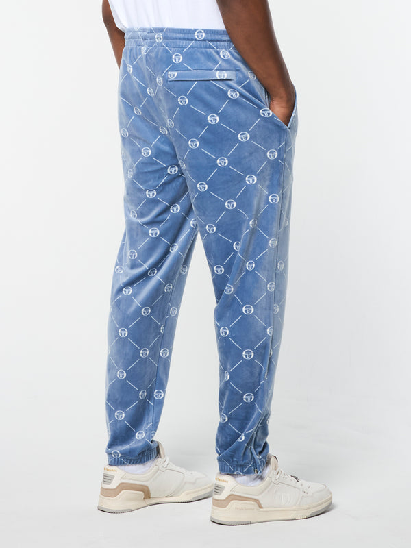 Sergio Tacchini Cosimo Velour Track Pant- Faded Denim