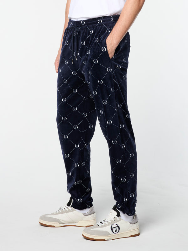 Sergio Tacchini Cosimo Velour Track Pant- Maritime Blue