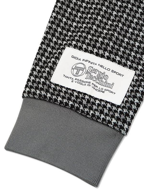 Sergio Tacchini Dallas Houndstooth Track Jacket- Black Beauty