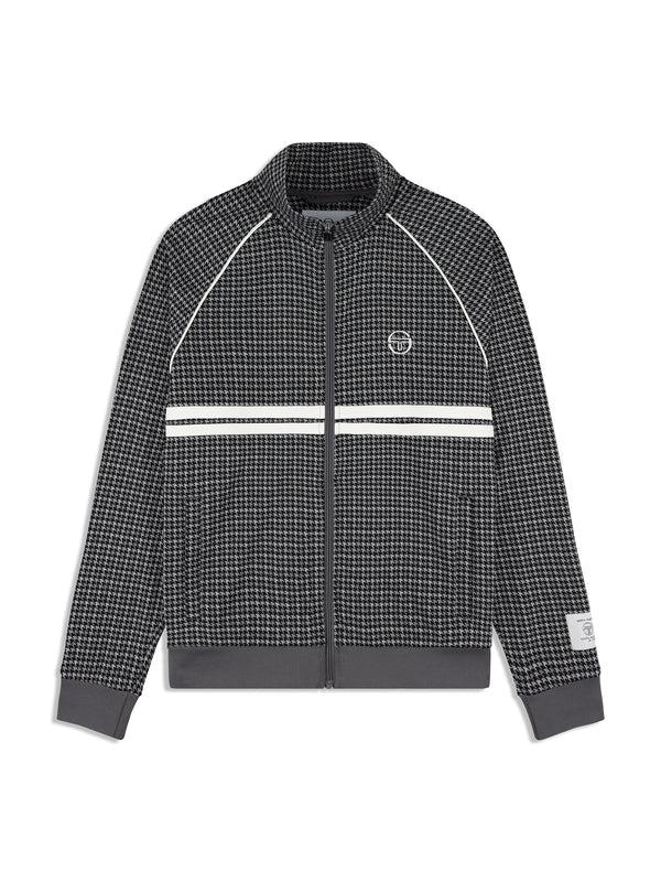 sergio tacchini Dallas Houndstooth Track Jacket- Black Beauty