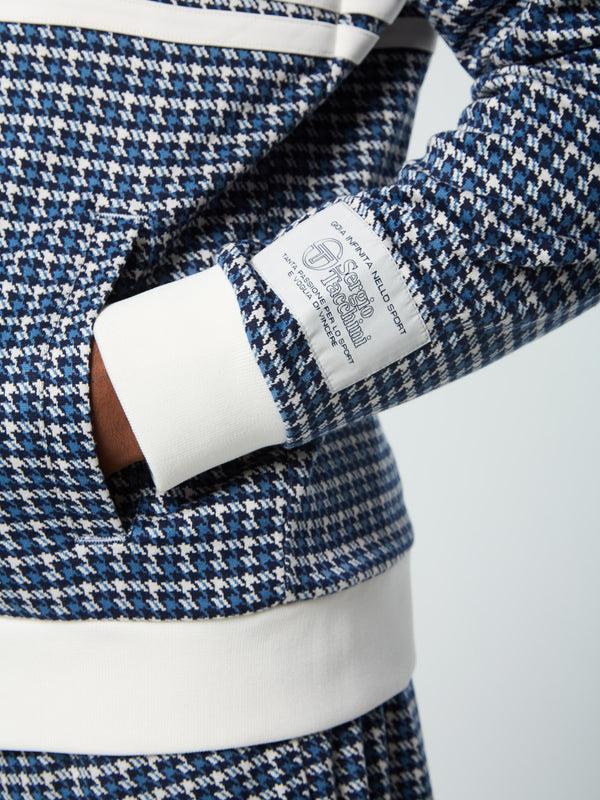 Sergio Tacchini Dallas Houndstooth Track Jacket- Maritime Blue