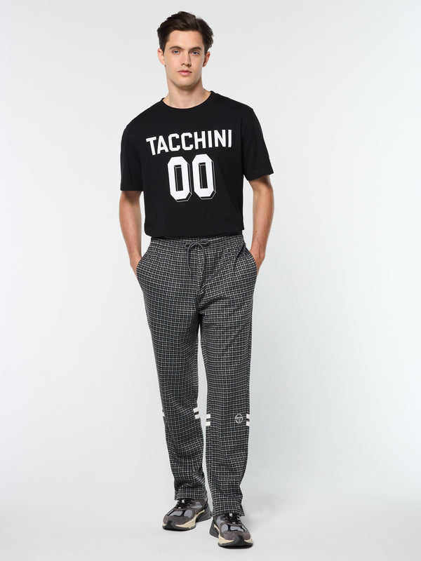 Sergio Tacchini Dallas Houndstooth Track Pant- Black Beauty
