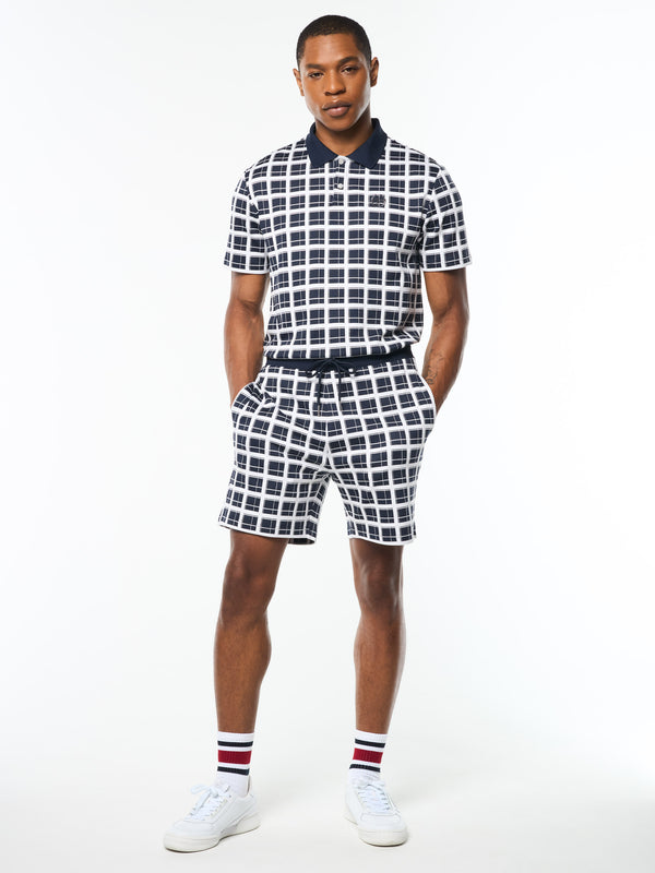 Sergio Tacchini Damarindo Check Short- Maritime Blue