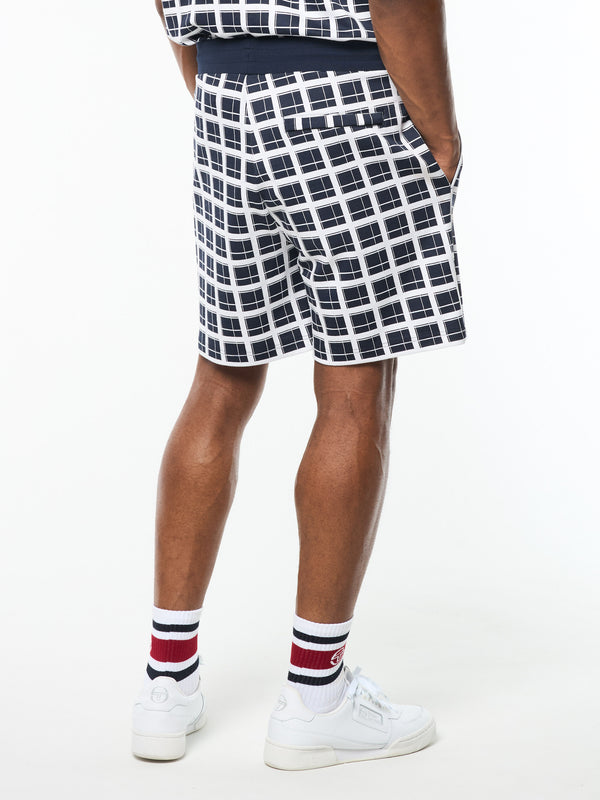 Sergio Tacchini Damarindo Check Short- Maritime Blue