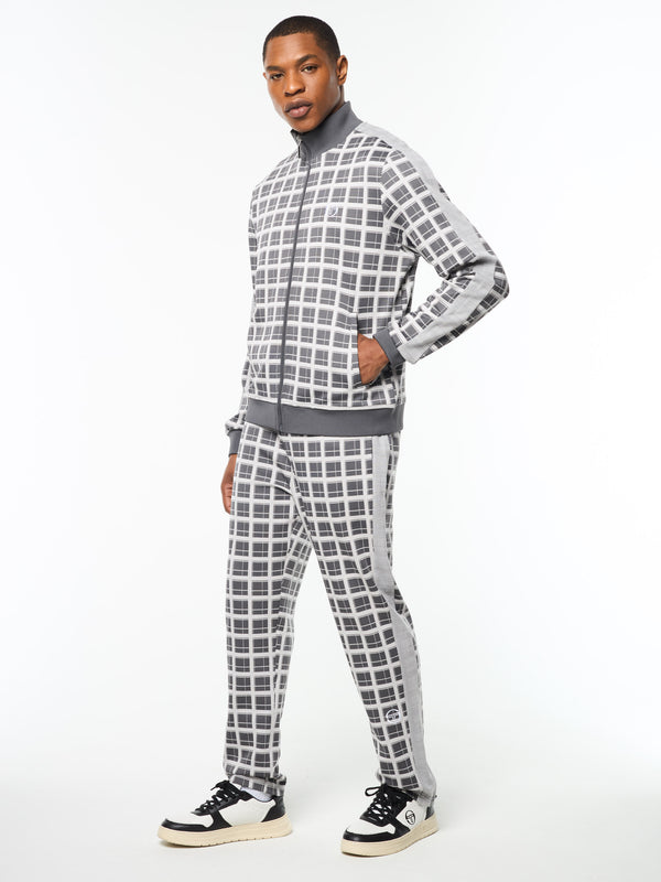 Sergio Tacchini Damarindo Check Track Jacket- Quiet Grey
