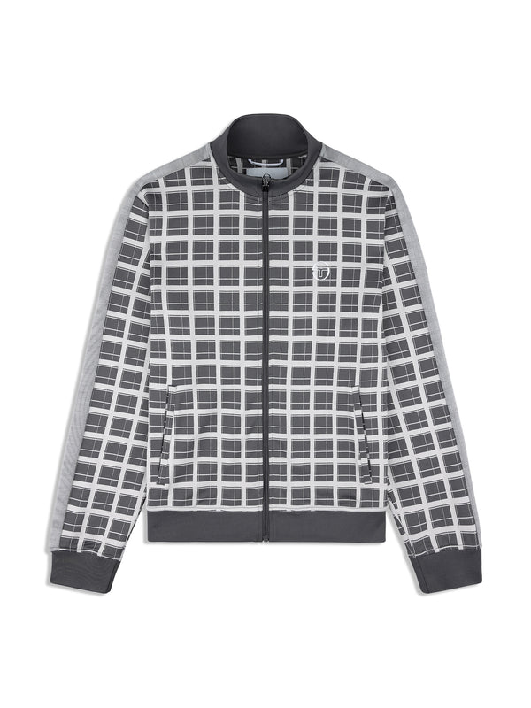 sergio tacchini Damarindo Check Track Jacket- Quiet Grey