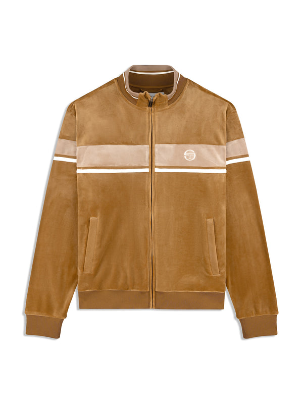 sergio tacchini Damarindo Velour Track Jacket- Bronze Brown