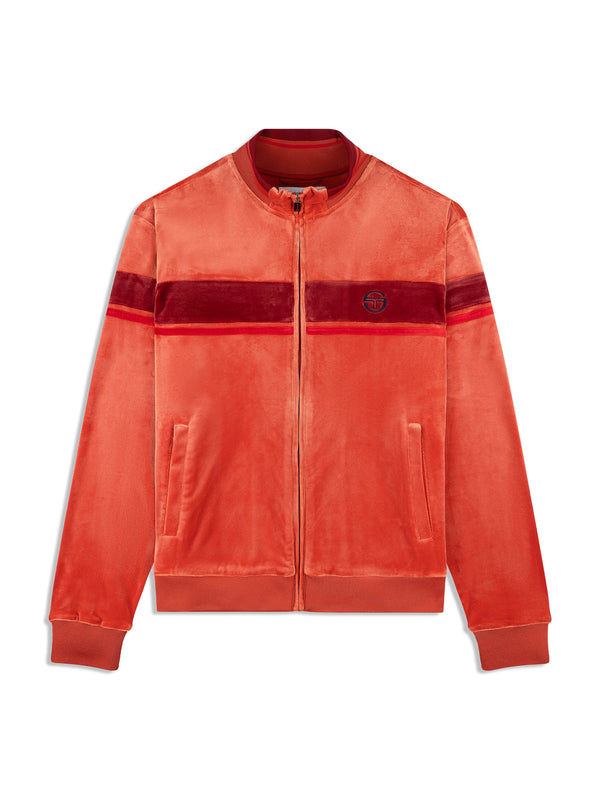 sergio tacchini Damarindo Velour Track Jacket- Hot Sauce