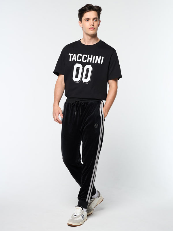 Sergio Tacchini Damarindo Velour Track Pant- Black Beauty
