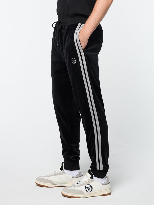 Sergio Tacchini Damarindo Velour Track Pant- Black Beauty