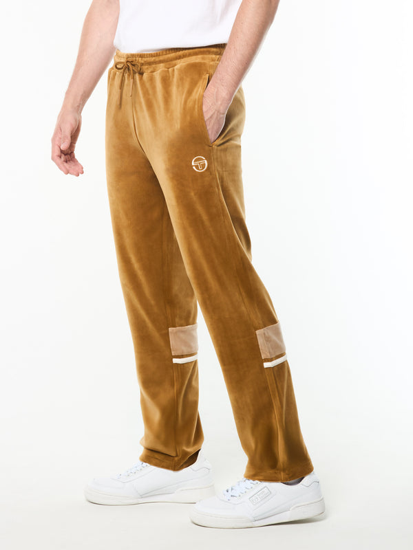 Sergio Tacchini Damarindo Velour Track Pant- Bronze Brown