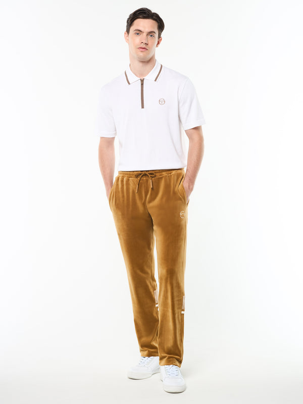 Sergio Tacchini Damarindo Velour Track Pant- Bronze Brown