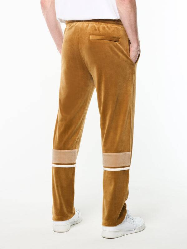 Sergio Tacchini Damarindo Velour Track Pant- Bronze Brown