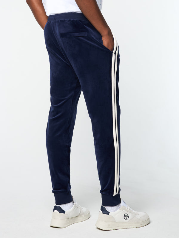 Sergio Tacchini Damarindo Velour Track Pant- Maritime Blue