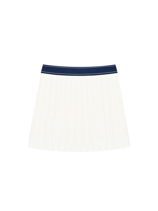 Sergio Tacchini Essential Pique Pleats Skirt- Off White