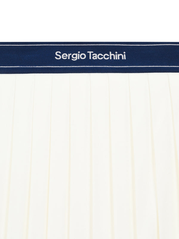 Sergio Tacchini Essential Pique Pleats Skirt- Off White