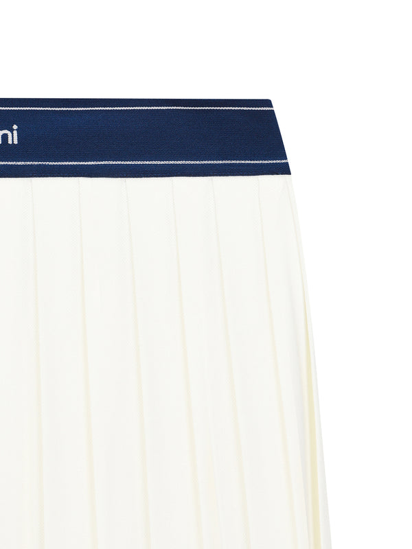 Sergio Tacchini Essential Pique Pleats Skirt- Off White