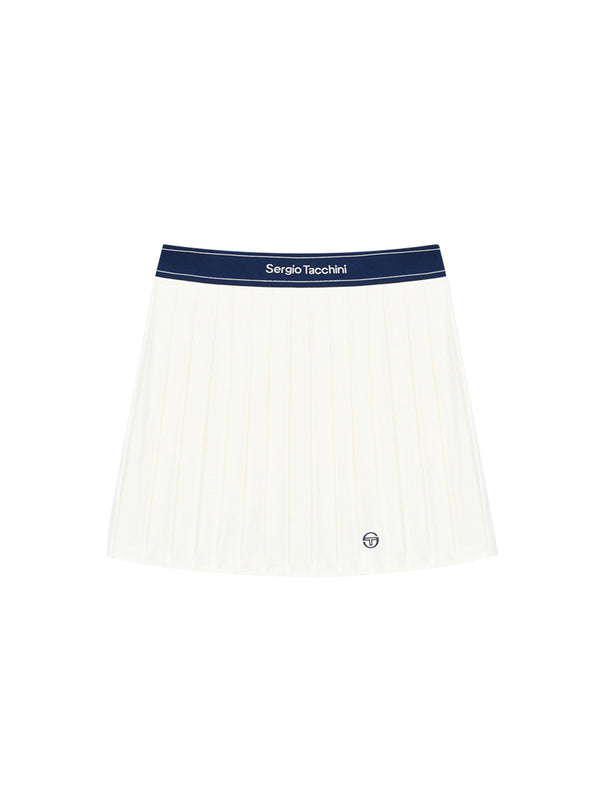 sergio tacchini Essential Pique Pleats Skirt- Off White