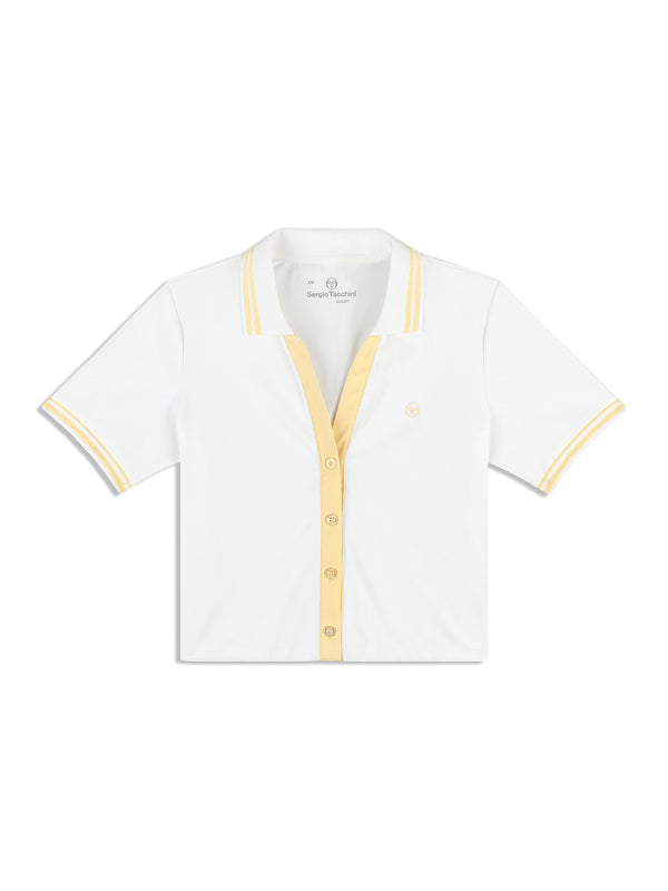 sergio tacchini Idalia Cropped Polo- Brilliant White