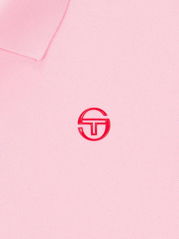 Sergio Tacchini Jersey Mix Pleats Collared Dress- Light Pink