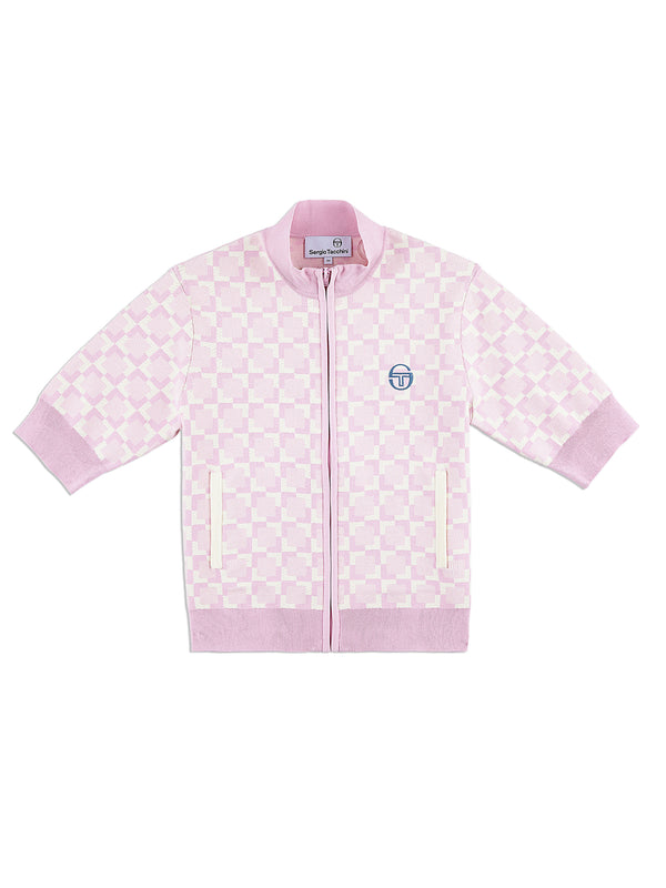 sergio tacchini Leila Short Sleeve Track Jacket- Pale Mauve