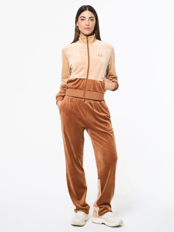 Sergio Tacchini Lina Velour Track Jacket- Candied Ginger