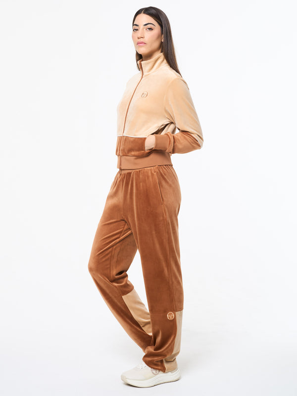 Sergio Tacchini Lina Velour Track Jacket- Candied Ginger