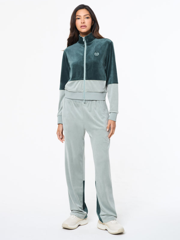 Sergio Tacchini Lina Velour Track Jacket- Green Gables
