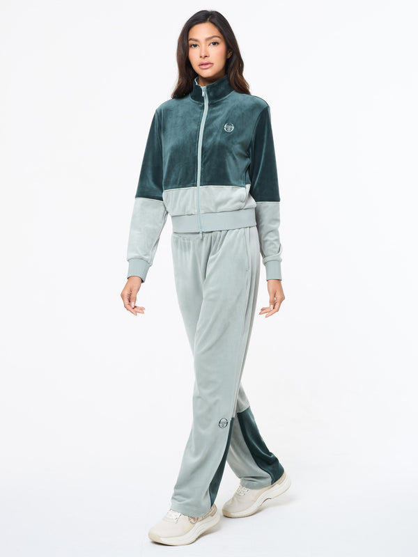 Sergio Tacchini Lina Velour Track Jacket- Green Gables