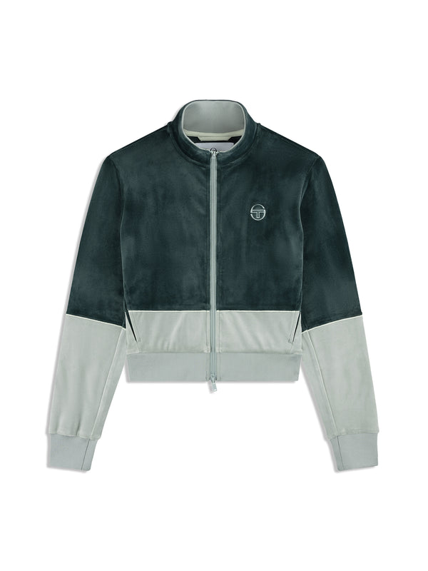 sergio tacchini Lina Velour Track Jacket- Green Gables