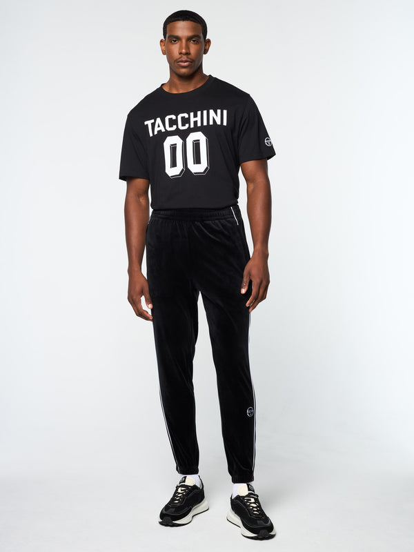 Sergio Tacchini Lioni Velour Track Pant- Black Beauty