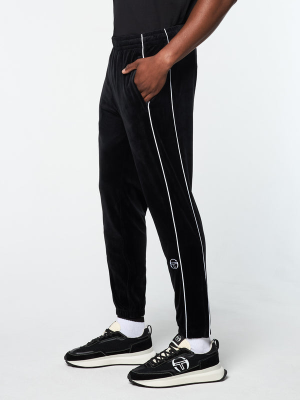 Sergio Tacchini Lioni Velour Track Pant- Black Beauty