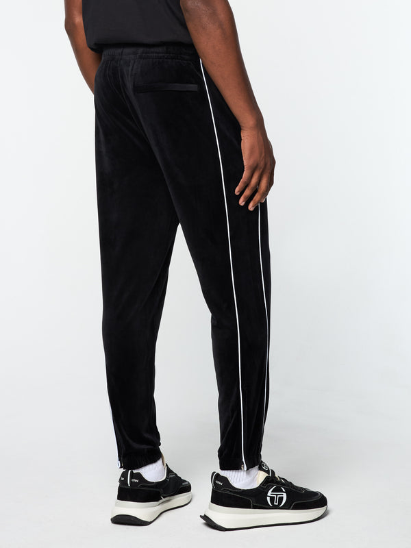 Sergio Tacchini Lioni Velour Track Pant- Black Beauty