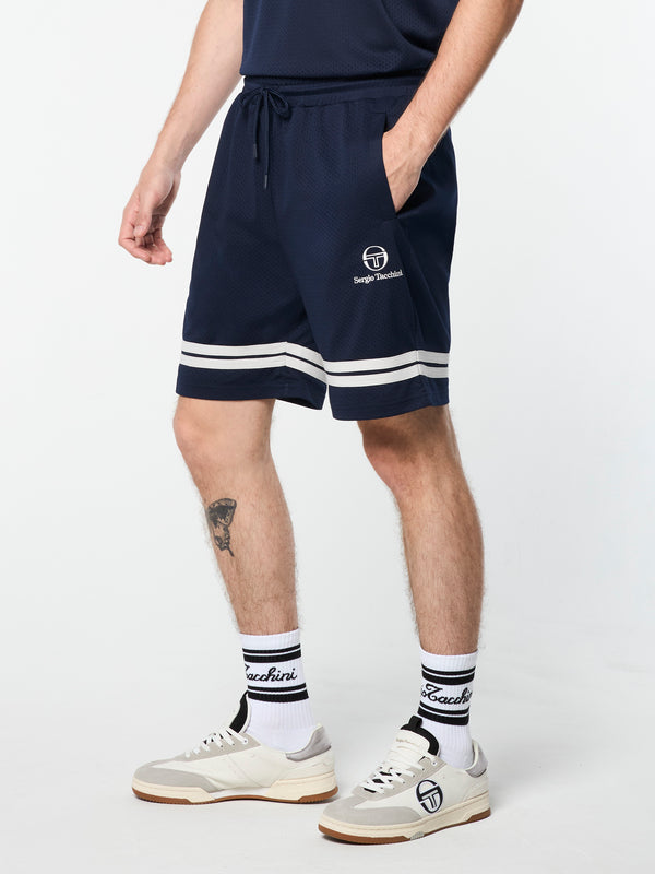 Sergio Tacchini Ludovic Mesh Short- Maritime Blue/ Quiet Grey