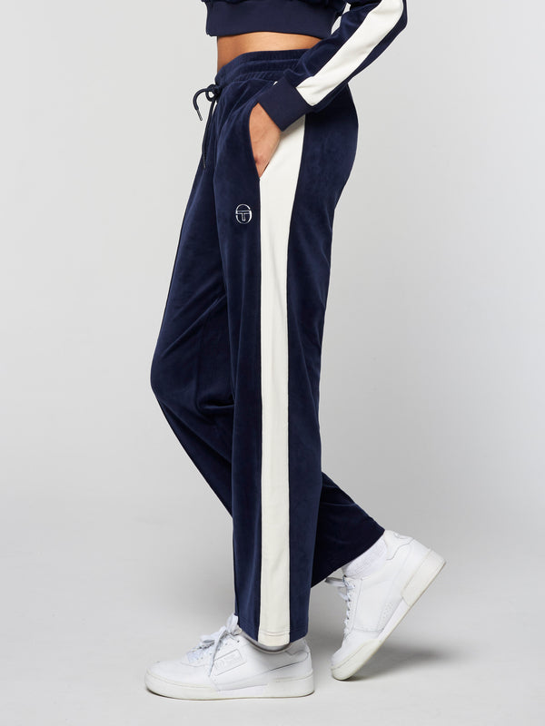 Sergio Tacchini Miss Carlotta Velour Track Pant- Maritime Blue