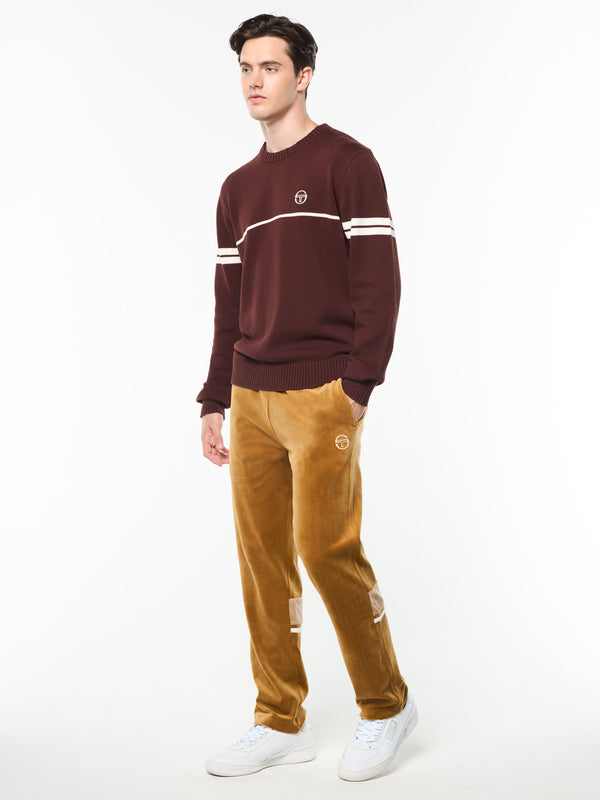 Sergio Tacchini Orion Knit Sweater- Bitter Chocolate/ Gardenia