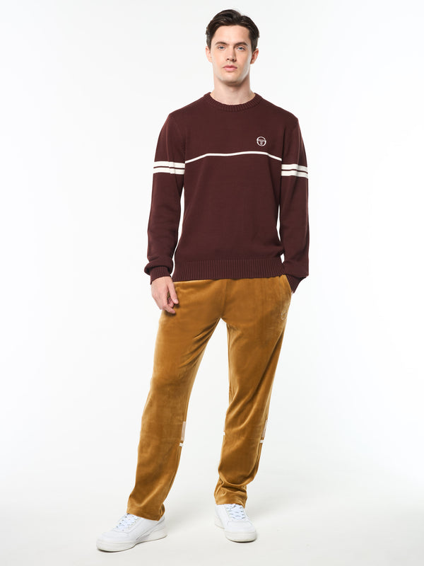 Sergio Tacchini Orion Knit Sweater- Bitter Chocolate/ Gardenia